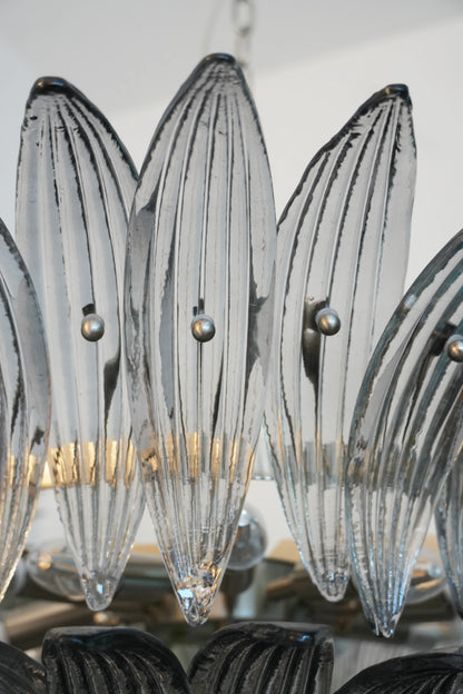 Beautifully Murano Palmette Smoked Chandelier