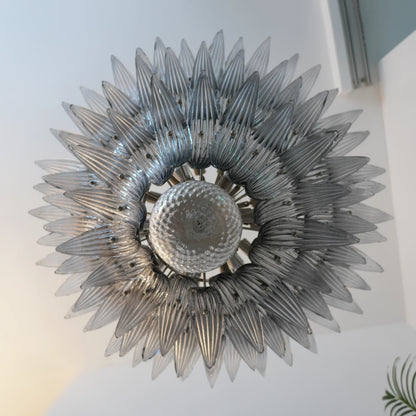 Beautifully Murano Palmette Smoked Chandelier