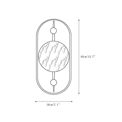 Bezel Alabaster Wall Lamp
