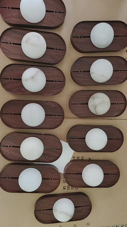 Bezel Alabaster Wall Lamp