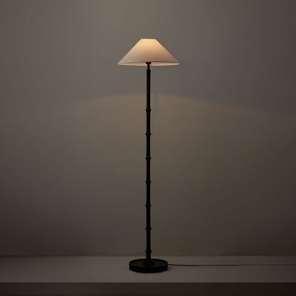 Black Bamboo Floor Lamp