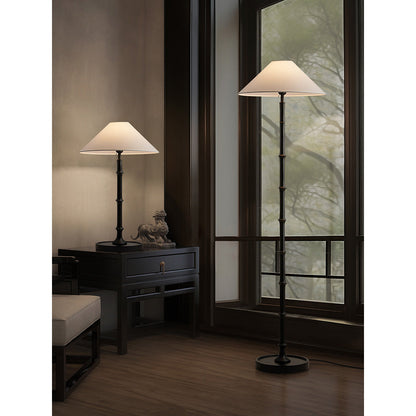 Black Bamboo Floor Lamp