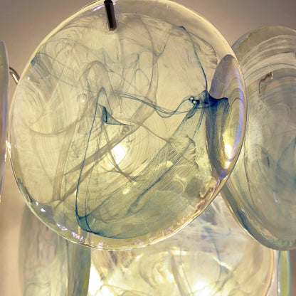 Blue Vintage Murano Glass Wall Lamp