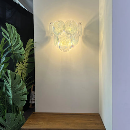 Blue Vintage Murano Glass Wall Lamp