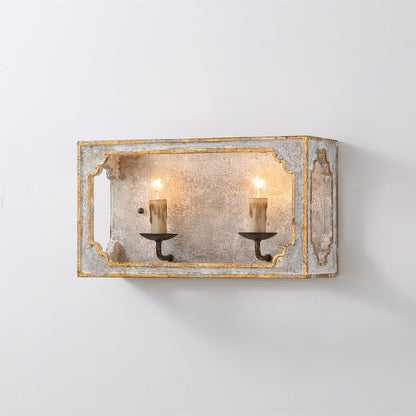 Boho Rustic Cube Sconce
