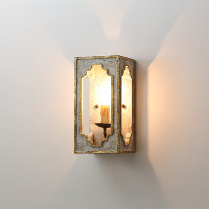 Boho Rustic Cube Sconce