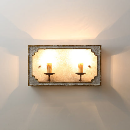 Boho Rustic Cube Sconce
