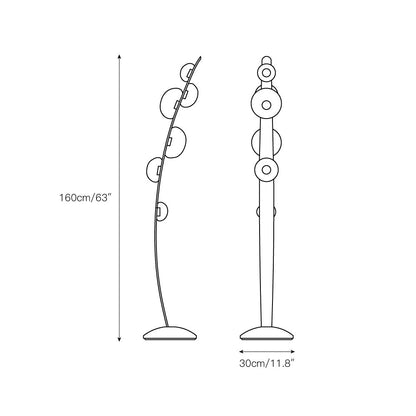 Bubbles Glass Floor Lamp