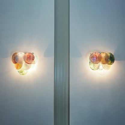 Colorful Murano Disc Wall Lamp