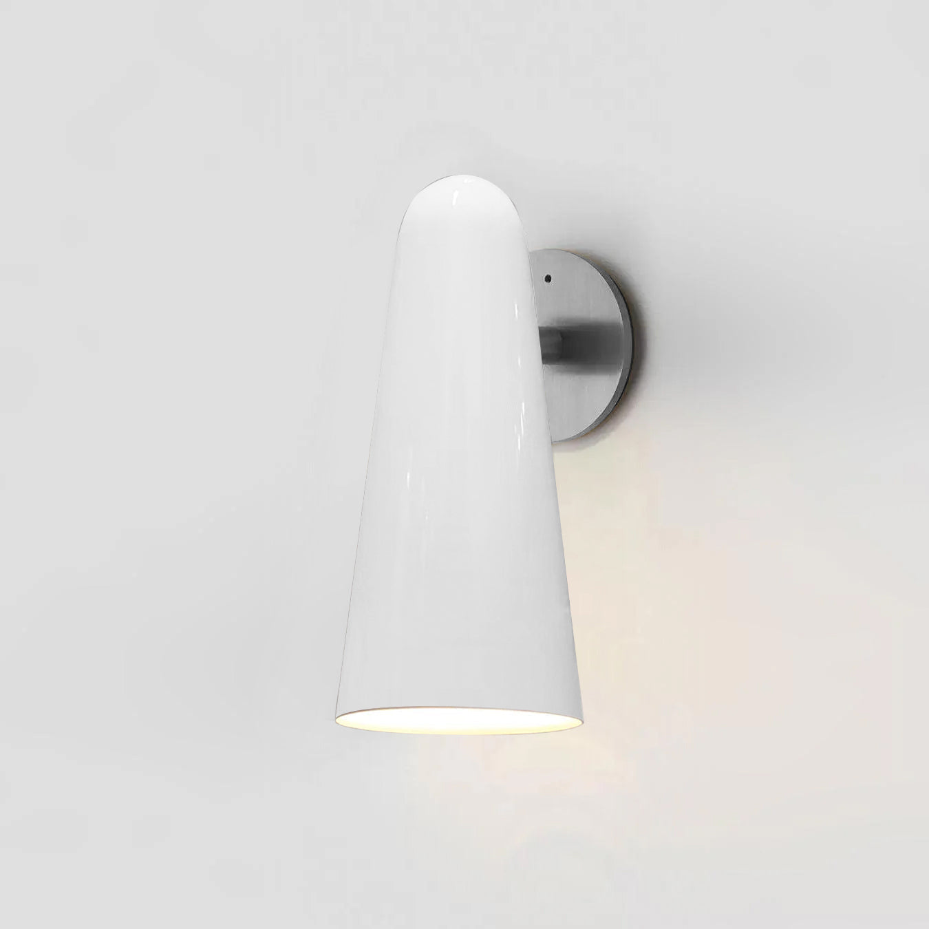 Conical Glass Plug-in Wall Lamp