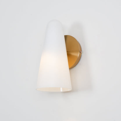 Conical Glass Plug-in Wall Lamp