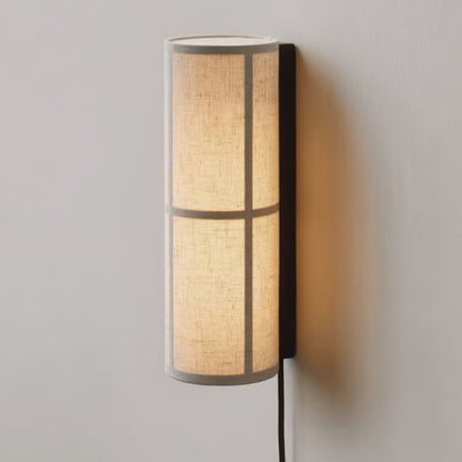 Cylinder Fabric Plug-in Wall Lamp