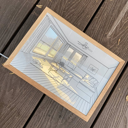 Dog Sunbathing Mural Art Lamp