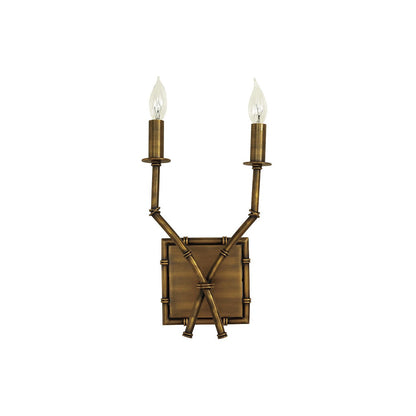 Double Arm Bamboo Sconce