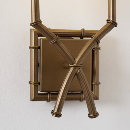 Double Arm Bamboo Sconce