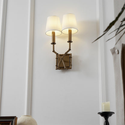 Double Arm Bamboo Sconce