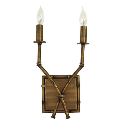 Double Arm Bamboo Sconce