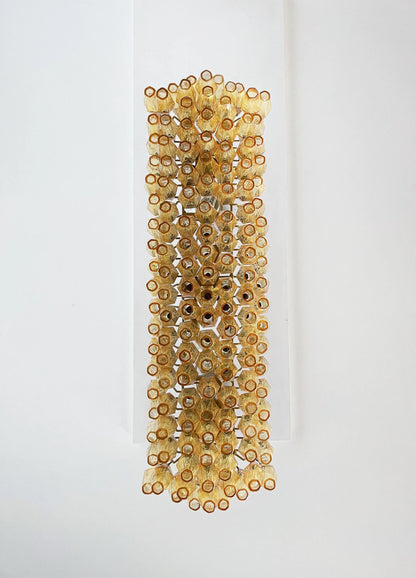 Elegant Amber Murano Poliedri Chandelier