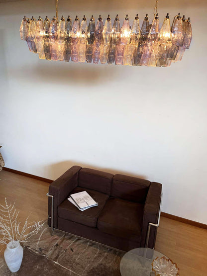 Elegant Multicolored Murano Poliedri Chandelier