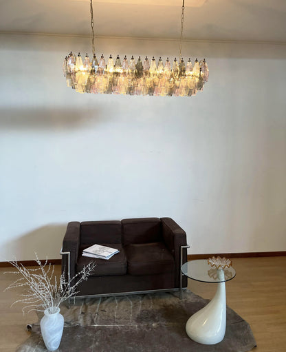 Elegant Multicolored Murano Poliedri Chandelier