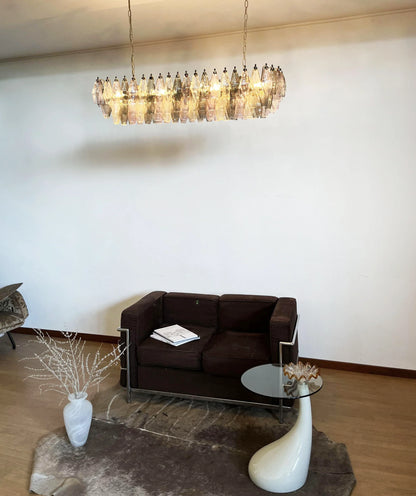 Elegant Multicolored Murano Poliedri Chandelier