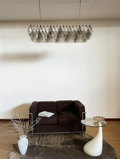 Elegant Multicolored Murano Poliedri Chandelier