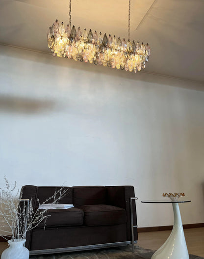Elegant Multicolored Murano Poliedri Chandelier