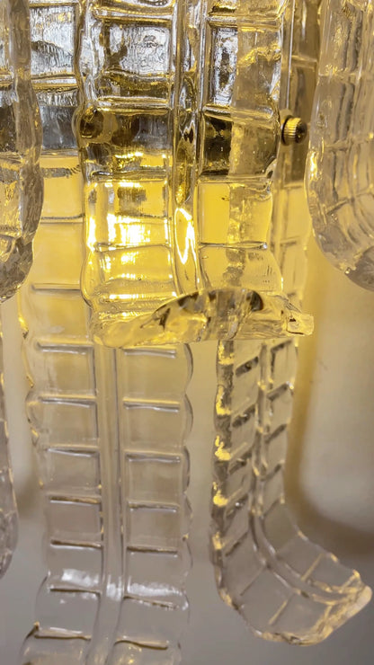 Elegant Murano Leaf Shape Glass Wall Sconce