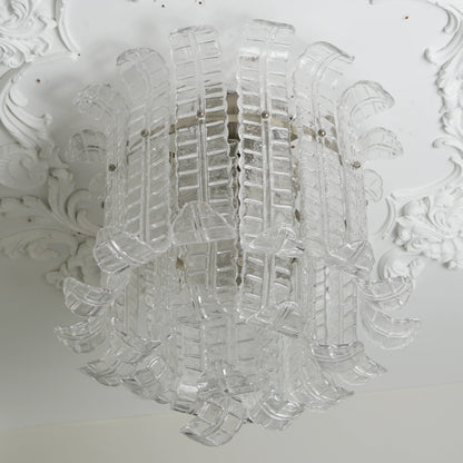 Elegant Murano Leaf Shaped Ceiling Lamp