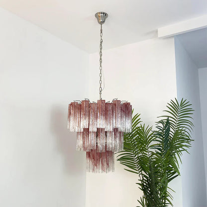 Elegant Murano Pink Rose Chandelier