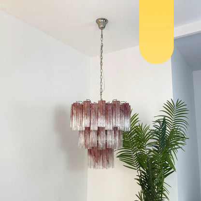 Elegant Murano Pink Rose Chandelier