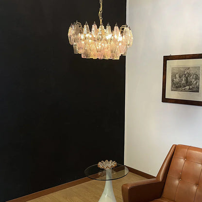 Poliedri Murano Colorful Chandelier