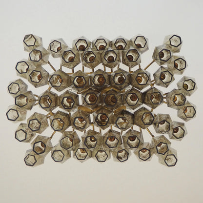 Poliedri Murano Smoked Chandelier