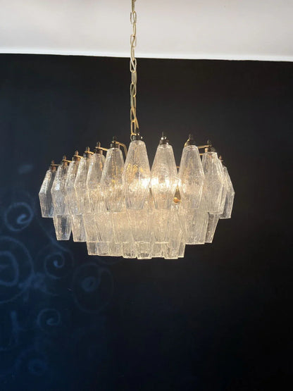 Poliedri Murano Trasparent Chandelier