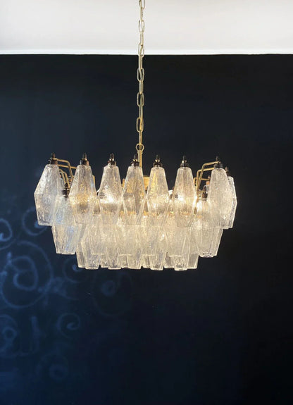 Poliedri Murano Trasparent Chandelier