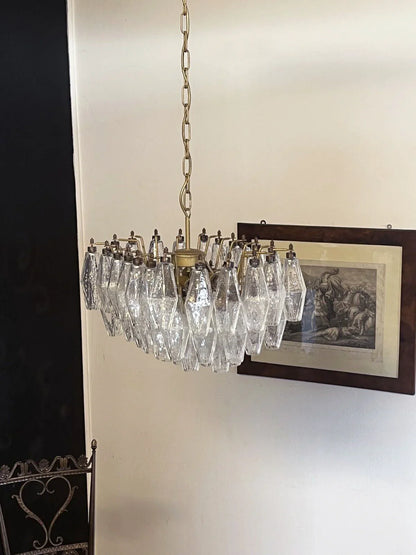 Poliedri Murano Trasparent Chandelier