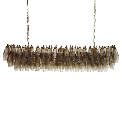 Elegant Smoked Murano Poliedri Chandelier