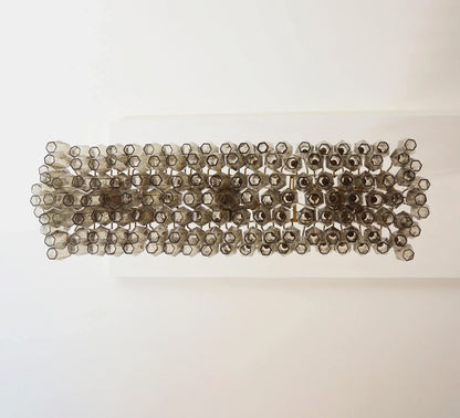 Elegant Smoked Murano Poliedri Chandelier