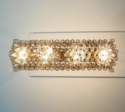 Elegant Smoked Murano Poliedri Chandelier