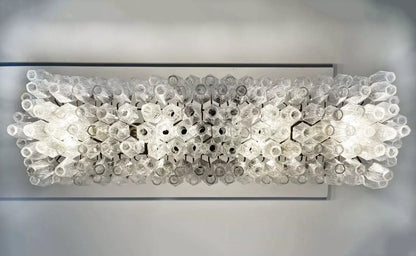 Elegant Transparent Murano Poliedri Chandelier