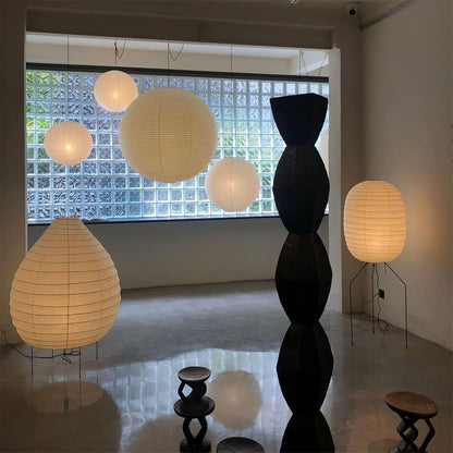 Ellipsa Rice Paper Lantern Floor Lamp