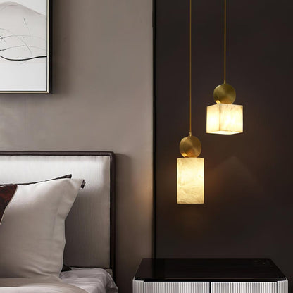 Etruscan Aabaster Pendant Light