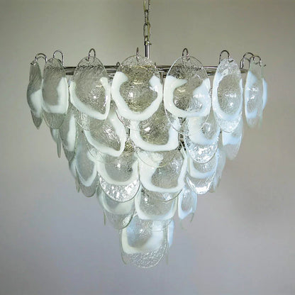 Exquisite Murano Transparent Glass Chandelier