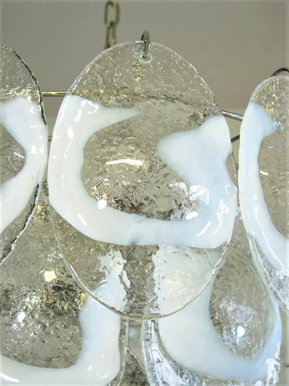 Exquisite Murano Transparent Glass Chandelier