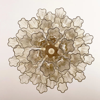 Fantastic Murano Amber Glass Tube Chandelier