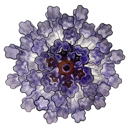 Fantastic Murano Amethyst Glass Tube Chandelier