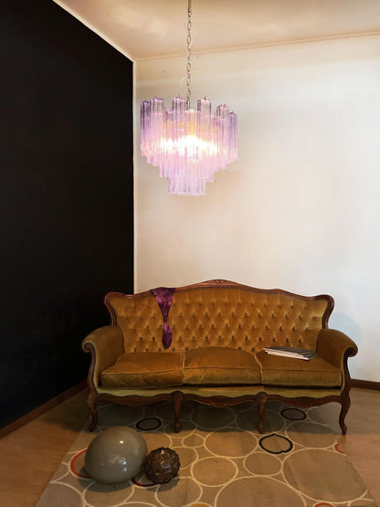 Fantastic Murano Amethyst Glass Tube Chandelier