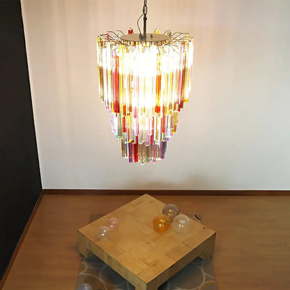 Fantastic Murano Prisms Multicolor Chandelier