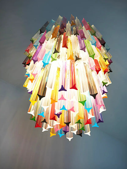 Fantastic Murano Prisms Multicolor Chandelier