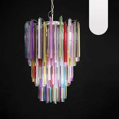 Fantastic Murano Prisms Multicolor Chandelier